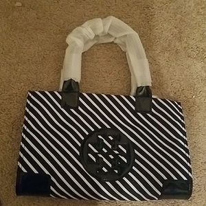 Tory Burch Nylon Mini Ella Stripe Tote